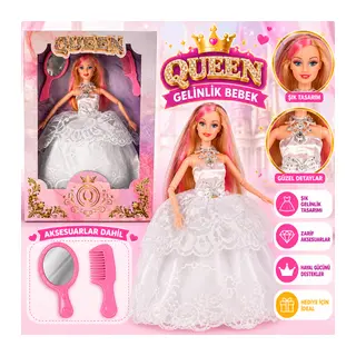 QUE-107 KUTU.GEN.GELİNLİK.AKSESUAR.QUEEN BEBEK OYUNCAK BEBEK (adet fiyatıdır)