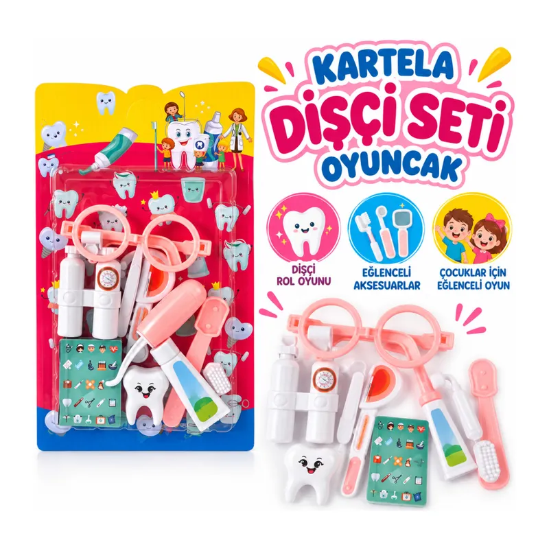 DNT-78- Kartela Dişçi Set Oyuncak