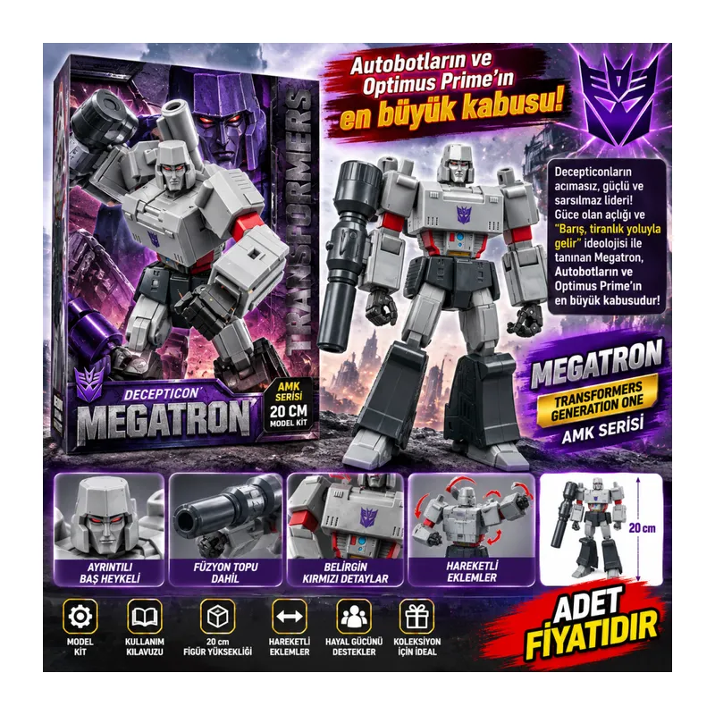 75311 Figür Transformers Generetıon One Amk Megatron 20CM Trns