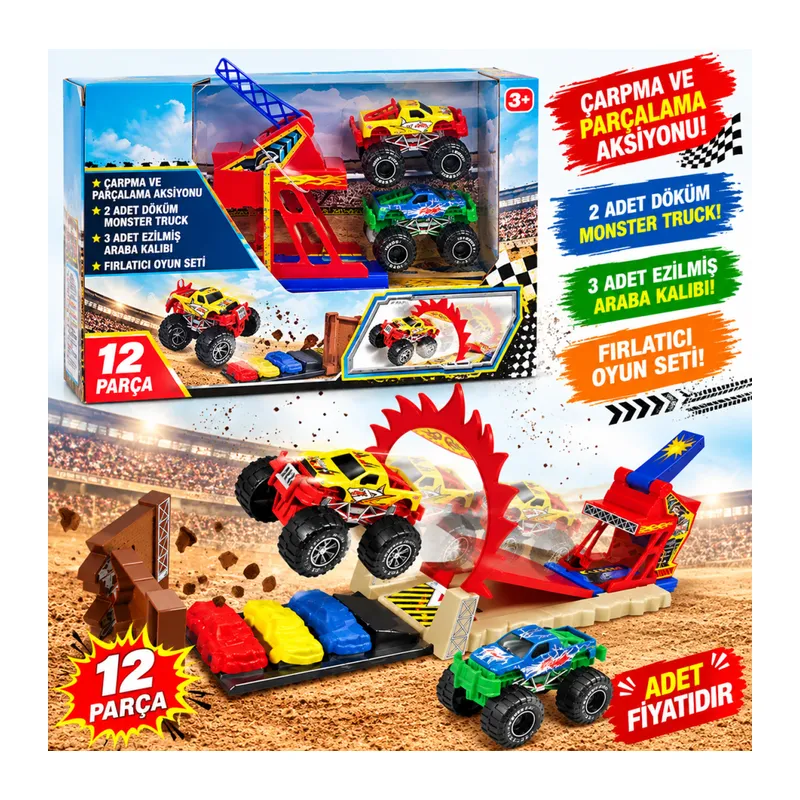 SNT31206 12 Pcs Monster Truck Oyuncak