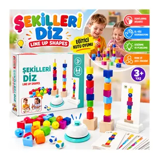 RD5660 Şekilleri Diz (lineup Shapes) Eğitici Kutu Oyunu