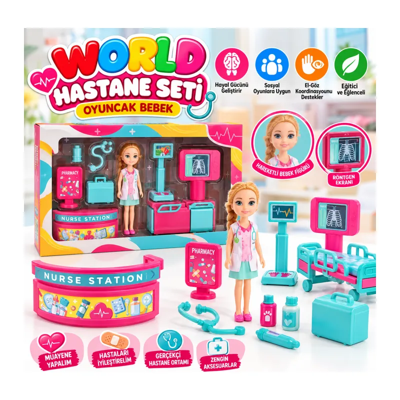 ENF-39184 World Hastane Seti Oyuncak Bebek
