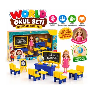 ENF-39186 World Okul Seti Oyuncak Okul Set
