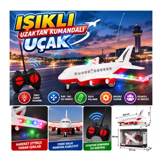 Işıklı Uzaktan Kumandalı Uçak