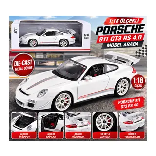 1:18 911 GT3 RS 4.0 Beyaz Model Araba