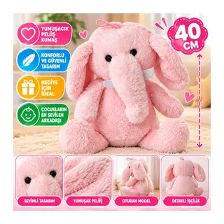 PL62348 40 Cm Oturan Fil Oyuncak Peluş