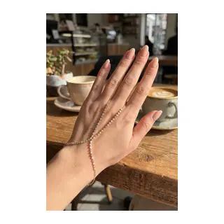 Gold Renk Pembe ve Beyaz Zirkon Taşlı Model Şahmeran