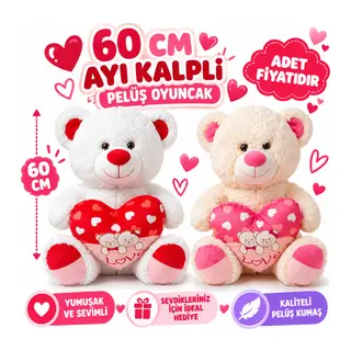 PL50241 60 CM AYI KALPLİ PELUŞ OYUNCAK (adet fiyatıdır)