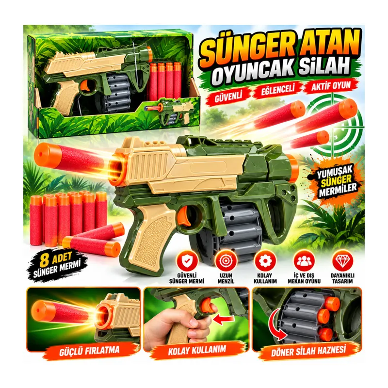 HY6043-1 Sünger Atan Oyuncak Silah