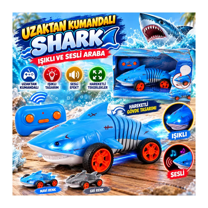 765-33 2 4G Kumandalı Sesli Işıklı Shark