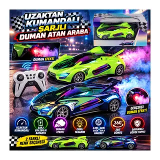 9016 Uzaktan Kumandalı Şarjlı Duman Atan Araba