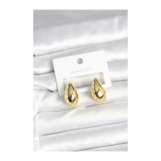 Gold Renk Damla Küpe 24 mm