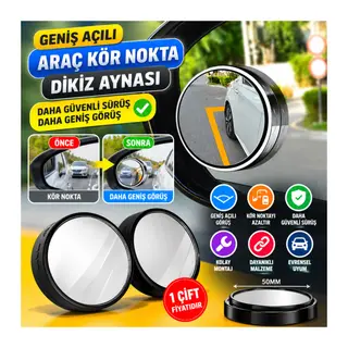 Otomobil Geniş Açılı Araç Kör Nokta Dikiz Aynası Dikiz Aynası 1 Çift