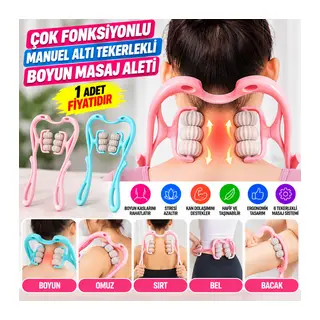 Çok Fonksiyonlu Manuel Altı Tekerlekli Boyun Masaj Aleti (adet fiyatıdır)