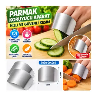 2li Metal Parmak Koruyucu Hızlı ve Güvenli Kesme Paslanmaz Çelik Koruyucu Aparat