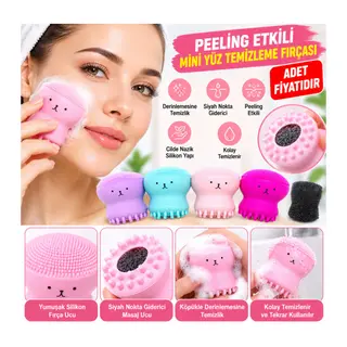 Peeling Etkili Mini El Yüz Cilt Temizleme Fırçası Silikon Temizlenmesi Kolay Siyah Nokta Gi