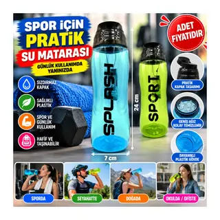 Su Matarası Darbeye ve Isıya Dayanıklı Sızdırmaz Kapaklı Suluk