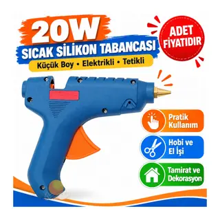 Küçük 20W Elektrikli Tetikli Sıcak Silikon Mum Tutkal Tabancası