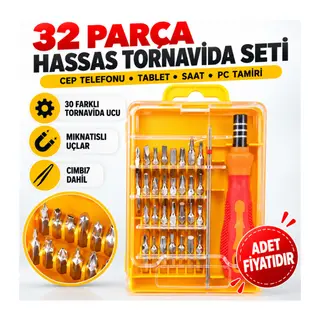 32 Parça Cep Telefonu Pc Tablet Mini Tornavida Seti Tamir Takımı