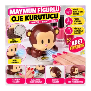 Maymun Figürlü Hava Üfleyen Pratik Kolay Hızlı Oje Kurutucu (adet fiyatıdır)
