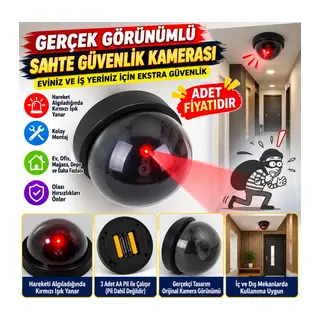 Gerçek Görünümlü Maket Güvenlik Kamerası (adet fiyatıdır)