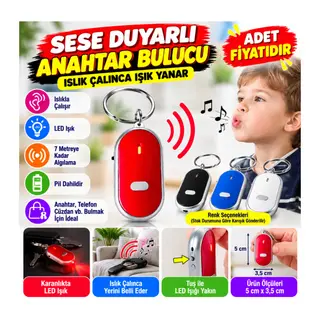 Anahtar Bulucu Anahtarlık Sese Duyarlı Işıklı Anahtarlık Aparat (adet fihyatıdır)