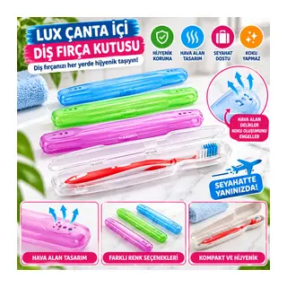 Lux Çanta İçi Hijyenik Seyahat Tipi Diş Fırçası Koyma Kutusu