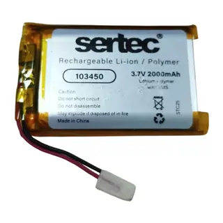 103450 3.7V 2000 MAh Li-Polymer Pil (Devreli/1.5A)