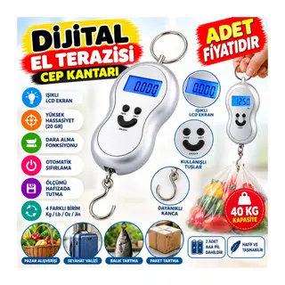 Dijital Elektronik Led Ekran El Terazisi Cep Kantarı Tartısı (adet fiyatıdır)