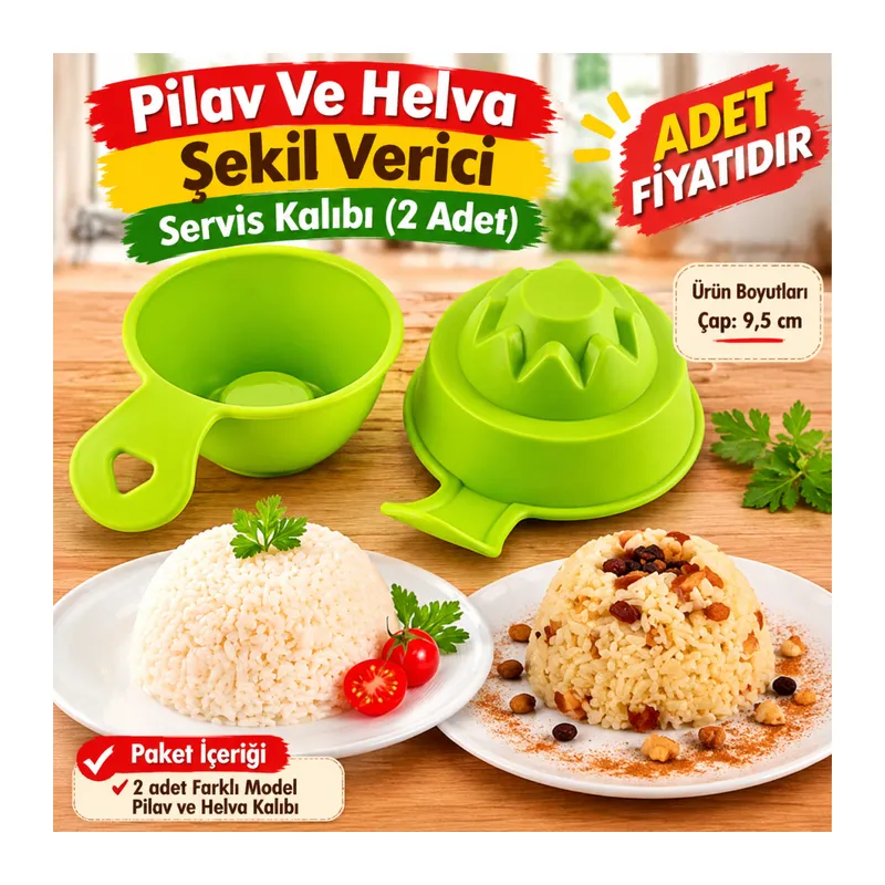 Pilav Ve Helva Şekil Verici Pratik Servis Kalıbı Aleti (2 Adet)