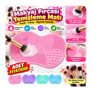 Pratik Kolay Makyaj Fırçası Temizleme Matı Aparatı Aleti (adet fiyatıdır)