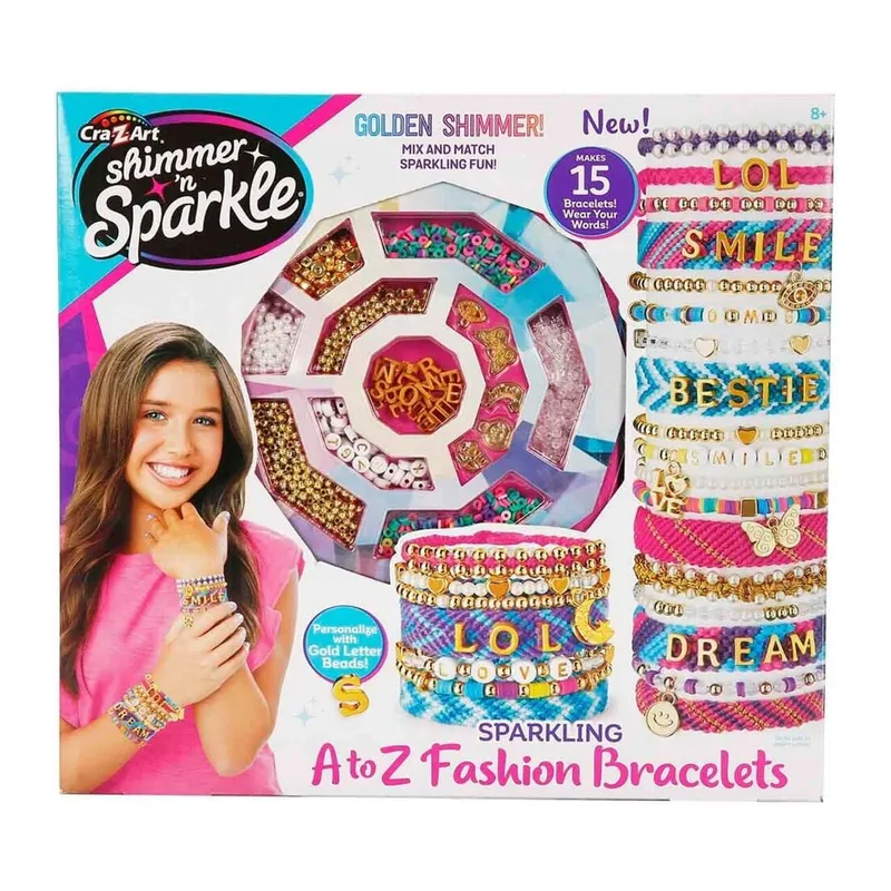 00065625 Sun-cza-hobi Set Shımmer N Sparkle Sparklıng A To Z Fashıon Bracelets
