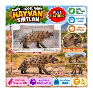 Kutulu Model Figür Hayvan Sırtlan