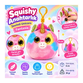 Peluş Unicorn Anahtarlık Fantasia