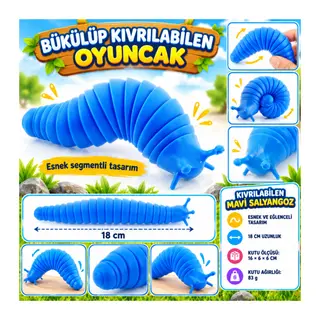 Kıvrılabilen Plastik Mavi Salyangoz