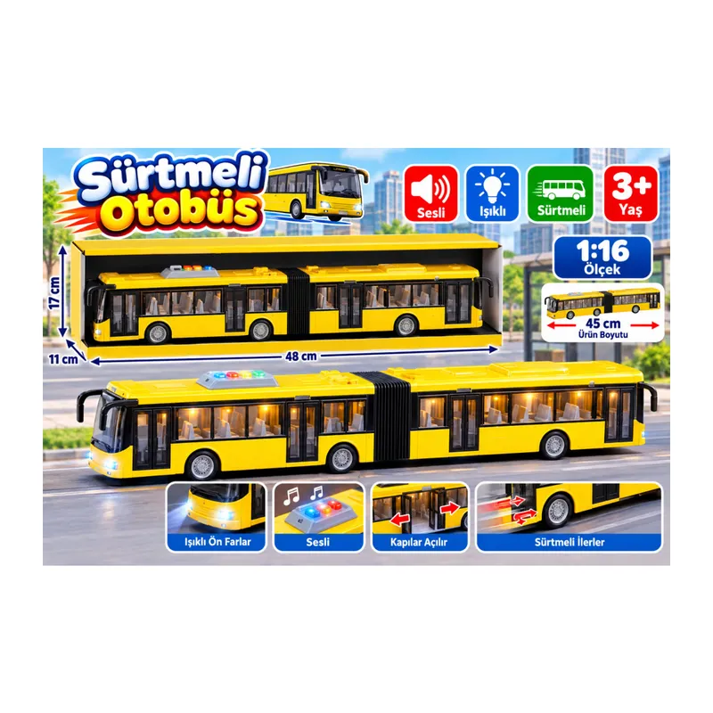 WY913A Sesli Işıklı Sürtmeli Otobüs 12