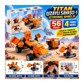 Titan Uzaylı Savaşçı -1 Strong Shield 56 Parça