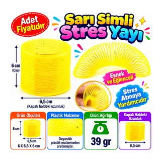 Sarı Simli Stres Yayı (adet fiyatıdır)