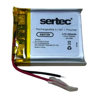 582728 3.7V 400 MAh Li-Polymer Pil (Devreli/1.5A)