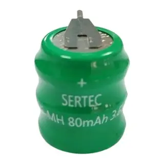 3.6V 3S1P 80 Mah 2 Pin NI-MH Buton Pil