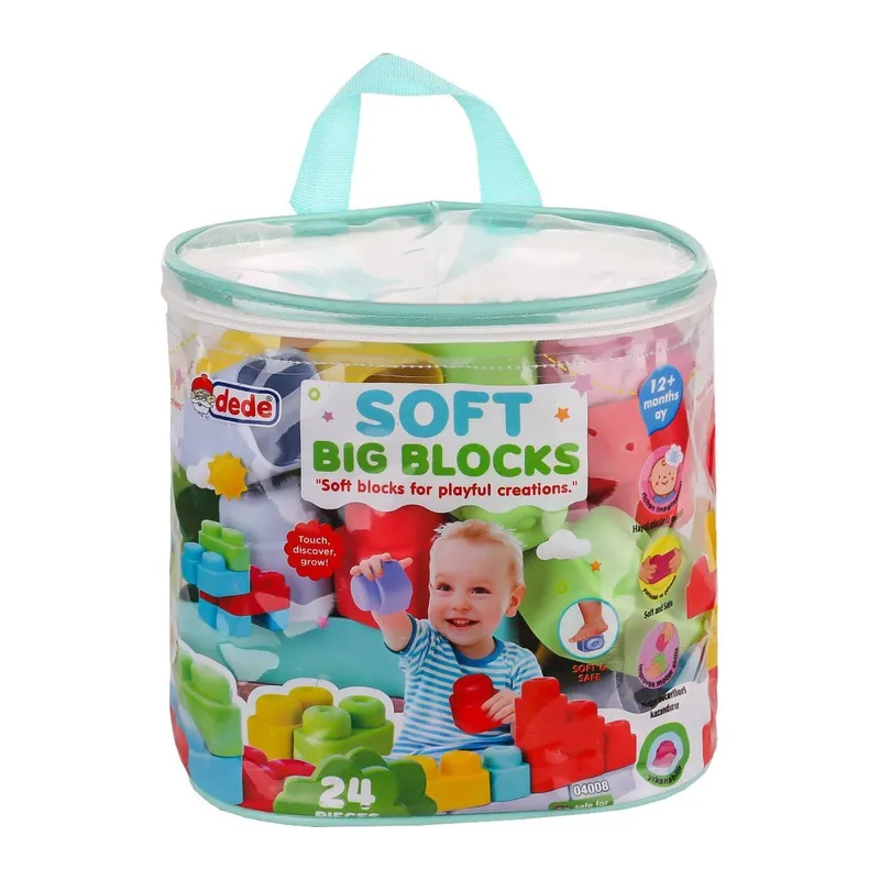 04008 Yumuşak Big Bloklar Çanta 24 Parça -Fentoys