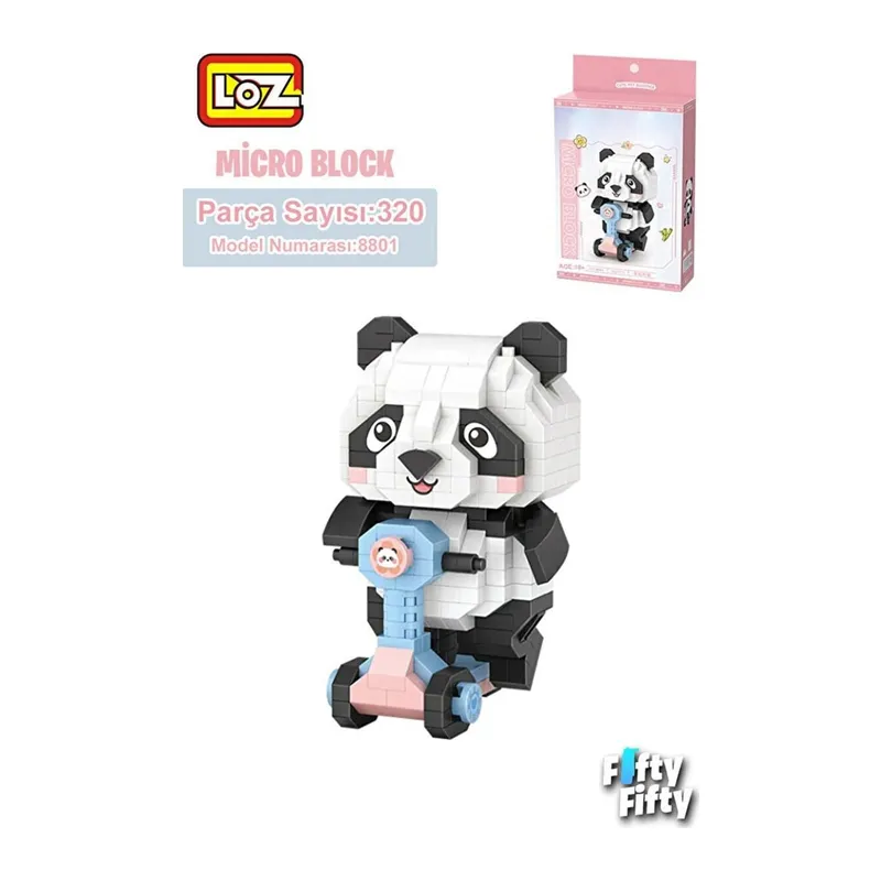 LZ8801 Panda Scooter Block Oyuncak 320 Parça