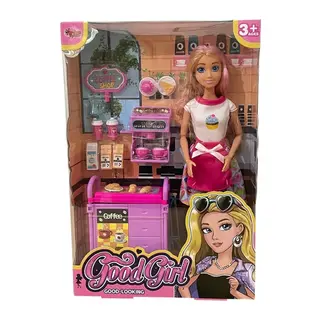 WG66748 Kutulu Kafe İşleten Bebek Set 11,5 inç