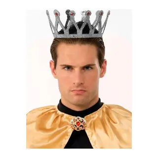 Gümüş Renk Çocuk ve Yetişkin Uyumlu Kral Tacı