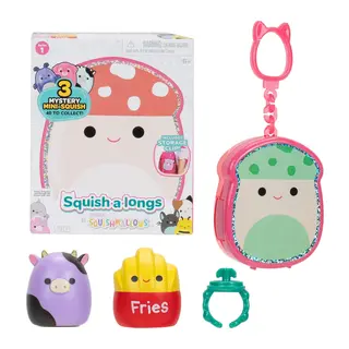 Squish-a-longs 3 Figür + Yüzük Çantalı Sürpriz Paket Seri 1