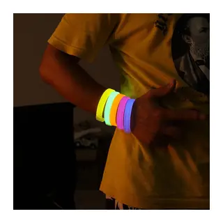 Glow Partisi Fosforlu Ekstra Kalın Bileklik 6 Renk 6’lı Set – Baskı Yapılabilir