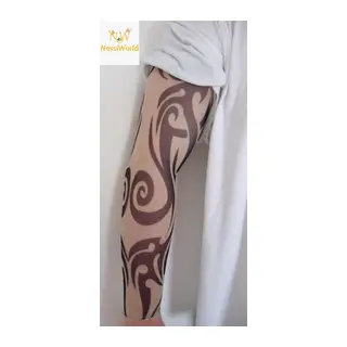 Giyilebilir Kol Dövmesi Çorap Dövme 3D Baskılı Kol Bacak Dövme 2 Adet Model 6