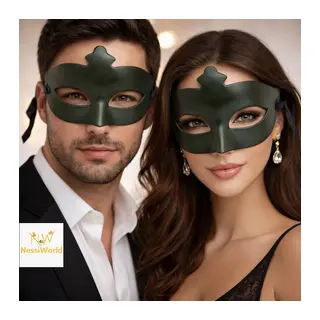 Yeşil Gizemli Masquerade Maskesi