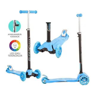 Mavi Twist Işıklı Scooter