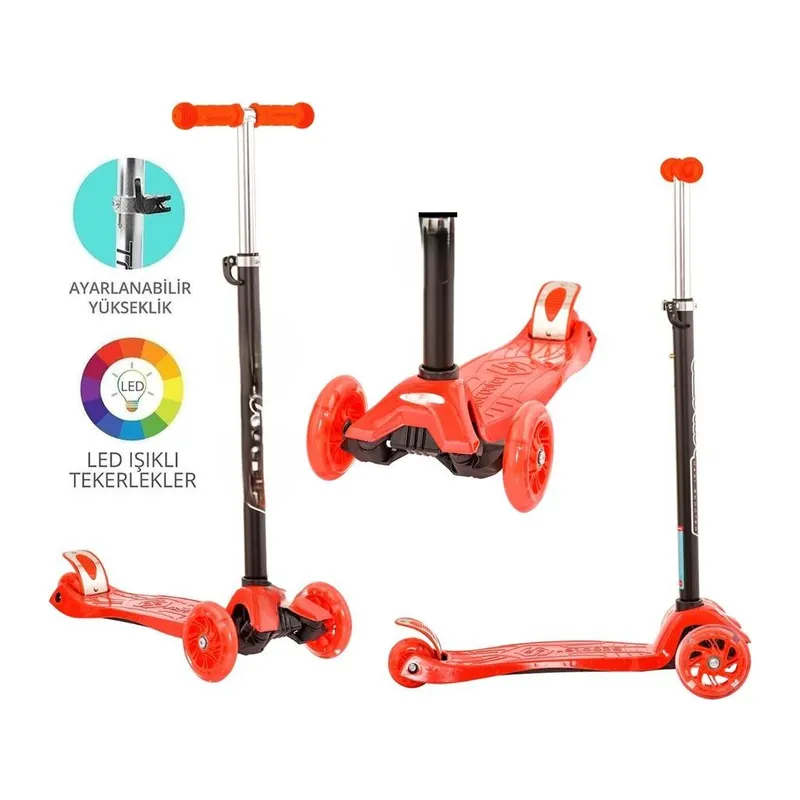 Kırmızı Twist Işıklı Scooter Kırmızı